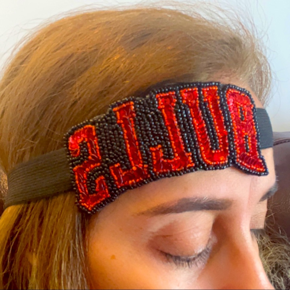 Chicago Bulls beaded and sequined headband